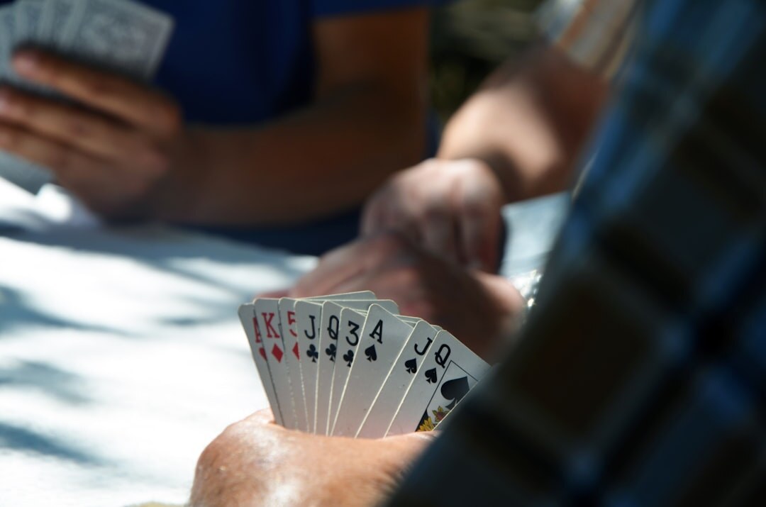 seniors playing cards